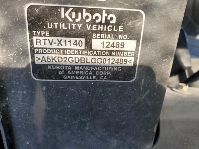 2016 KUBOTA UTV RVT X1140