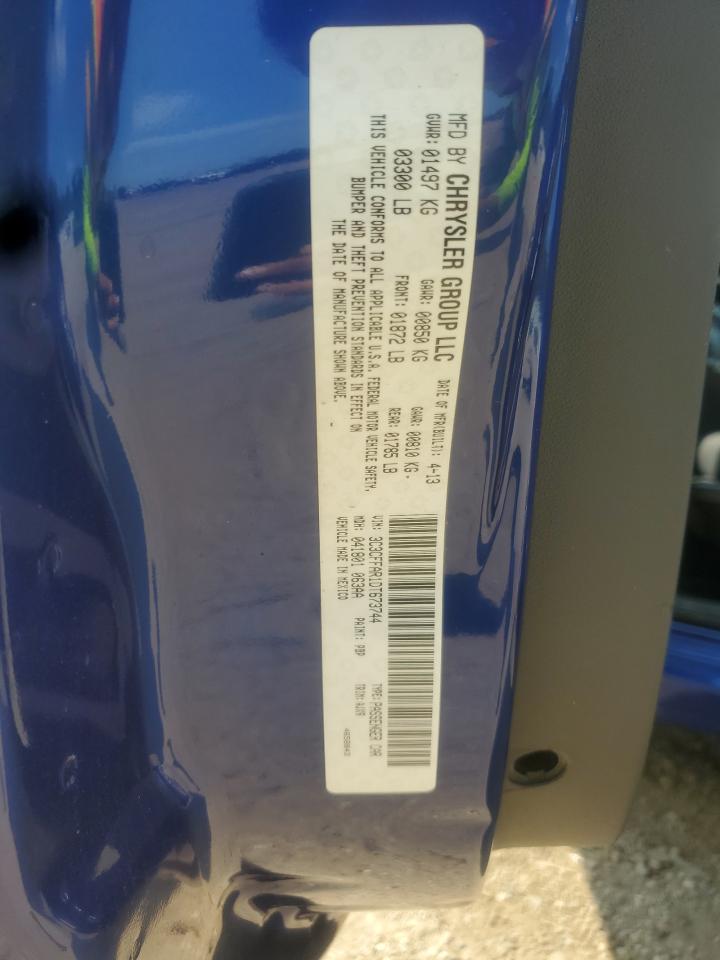 2013 Fiat 500 Pop VIN: 3C3CFFAR1DT673744 Lot: 68862495