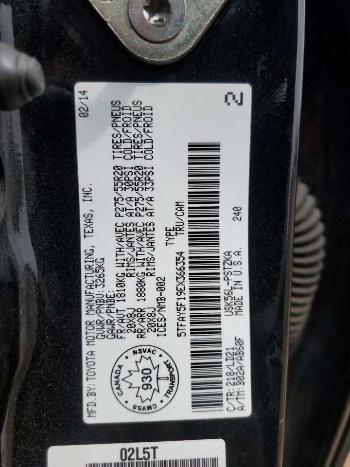 2014 Toyota Tundra Crewmax Platinum VIN: 5TFAY5F19EX366354 Lot: 70425705