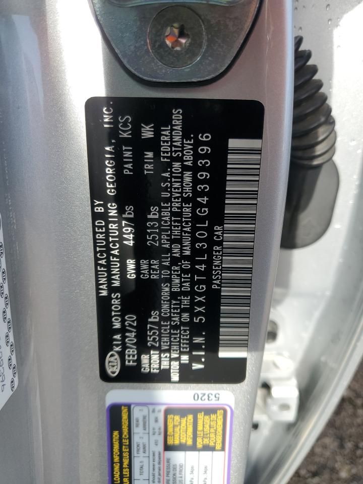 2020 Kia Optima Lx VIN: 5XXGT4L30LG439396 Lot: 70437375