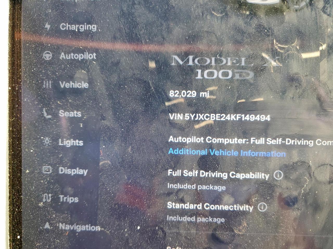 2019 Tesla Model X VIN: 5YJXCBE24KF149494 Lot: 67944615