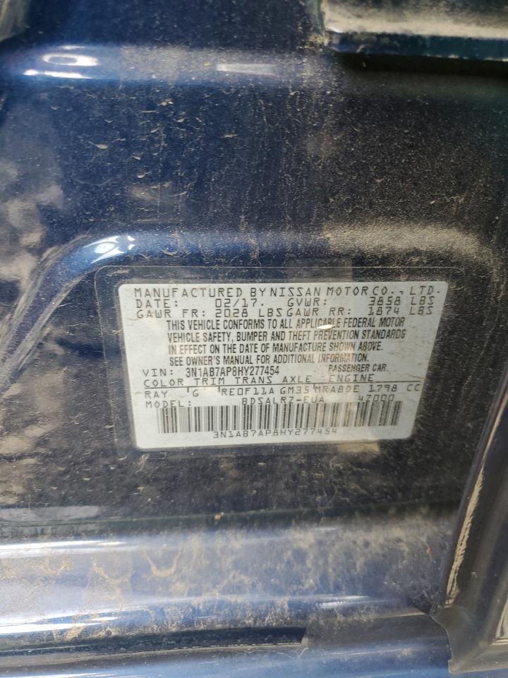 2017 Nissan Sentra S VIN: 3N1AB7AP8HY277454 Lot: 70873475