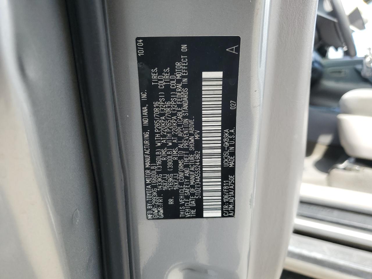 2005 Toyota Sequoia Sr5 VIN: 5TDZT34A55S244962 Lot: 70128535