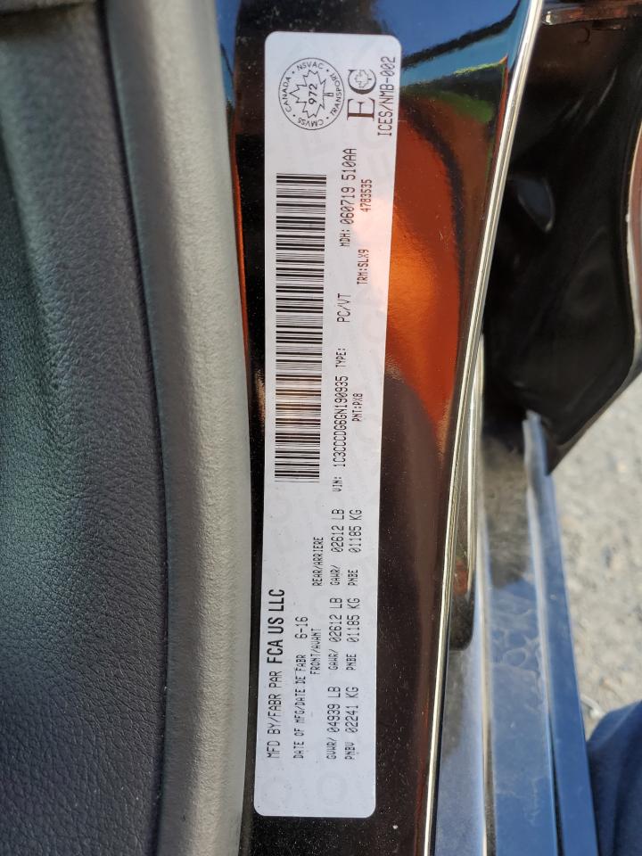 2016 Chrysler 200 S VIN: 1C3CCCDG6GN190935 Lot: 68754825