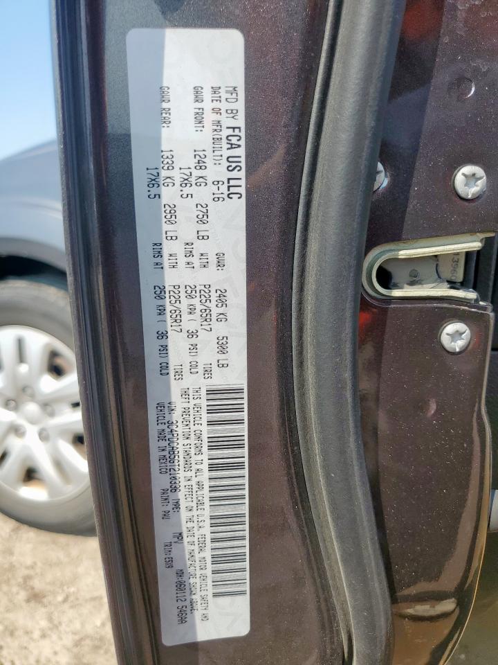 2016 Dodge Journey Se VIN: 3C4PDCAB5GT210336 Lot: 68360535