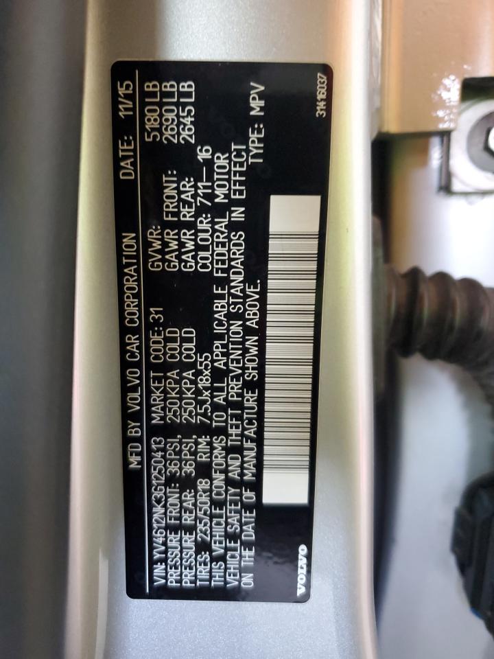 2016 Volvo Xc70 T5 Premier VIN: YV4612NK3G1250413 Lot: 69188515