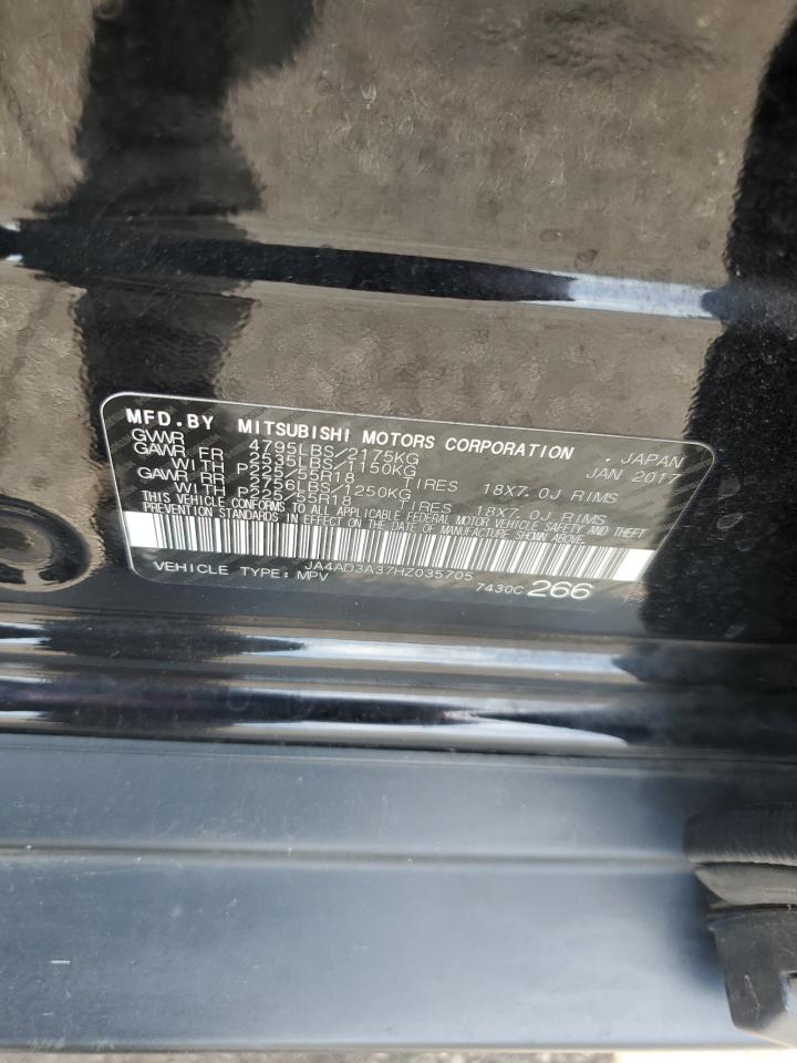 2017 Mitsubishi Outlander Se VIN: JA4AD3A37HZ035705 Lot: 70590675