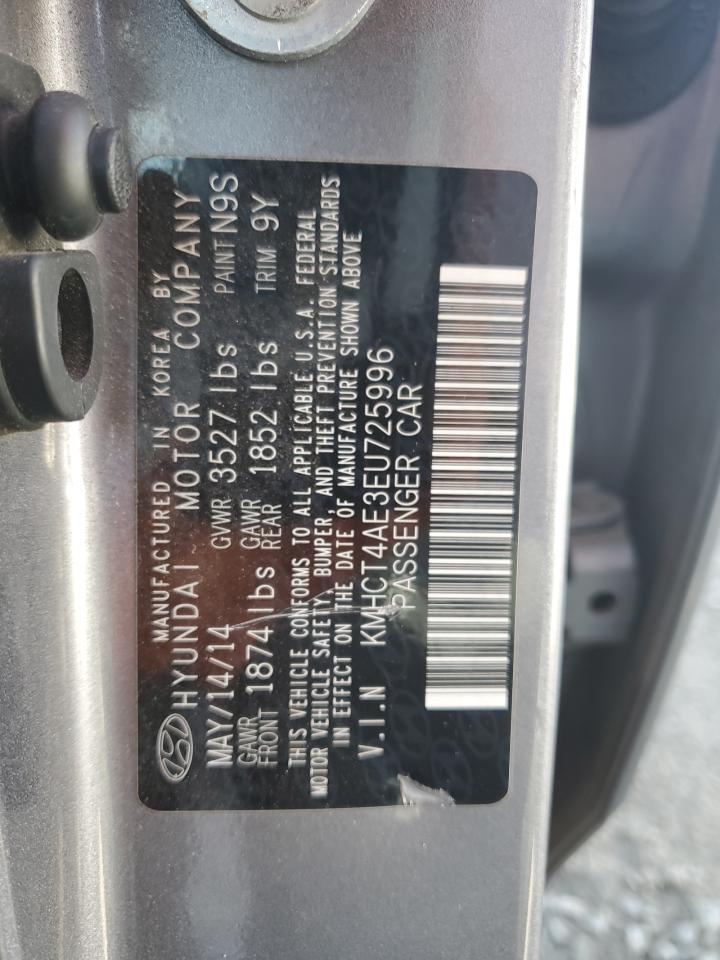 2014 Hyundai Accent Gls VIN: KMHCT4AE3EU725996 Lot: 69245845