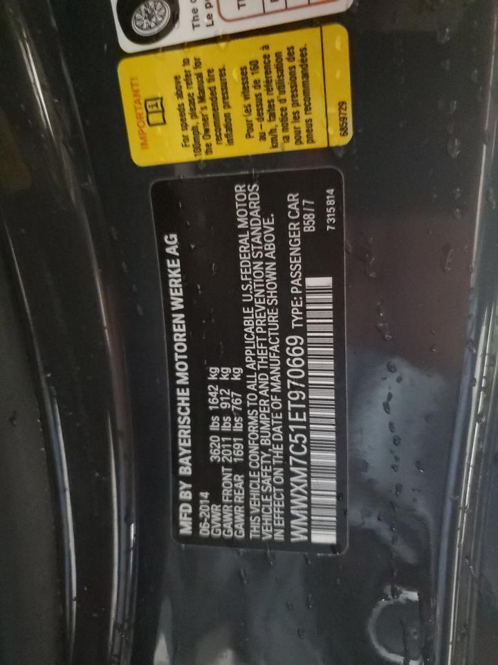 2014 Mini Cooper S VIN: WMWXM7C51ET970669 Lot: 70760565