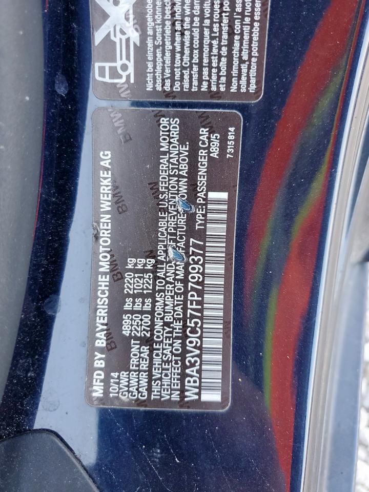 2015 BMW 428 Xi VIN: WBA3V9C57FP799377 Lot: 68476865