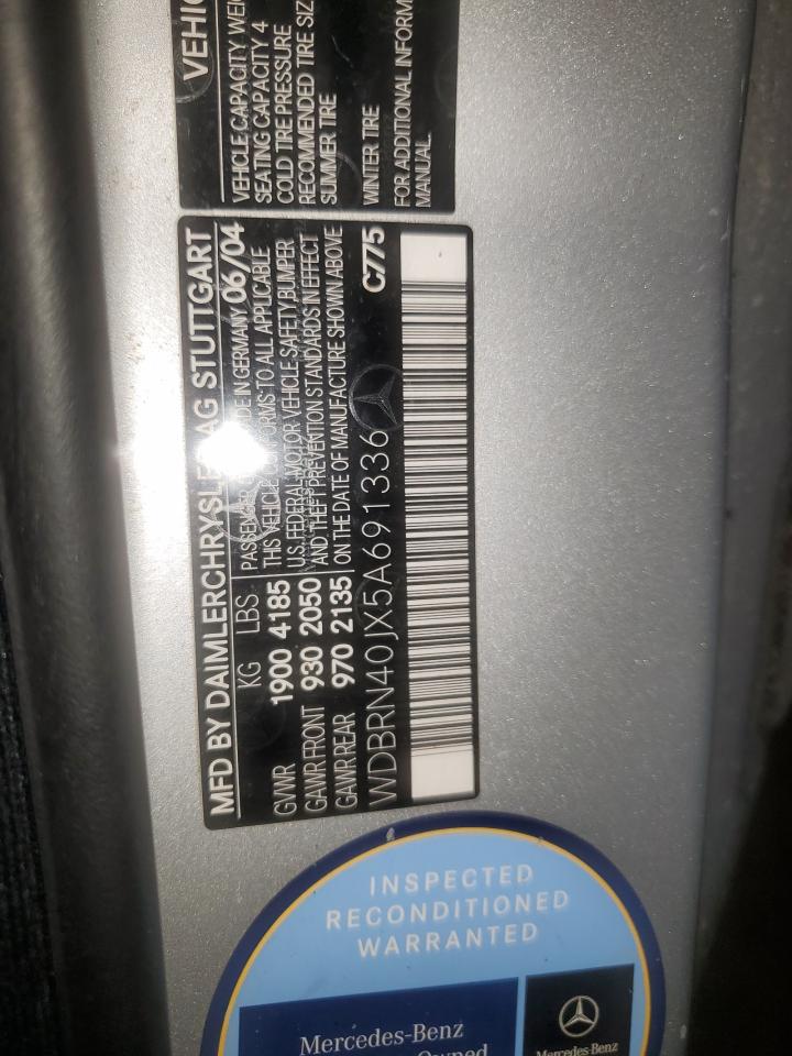 2003 Mercedes-Benz C 230K Sport Coupe VIN: WDBRN40JX5A691336 Lot: 66972225