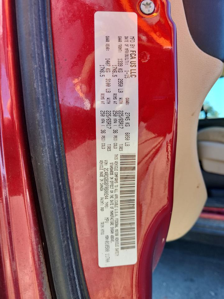 2015 Dodge Grand Caravan Se VIN: 2C4RDGBG6FR600244 Lot: 69603865