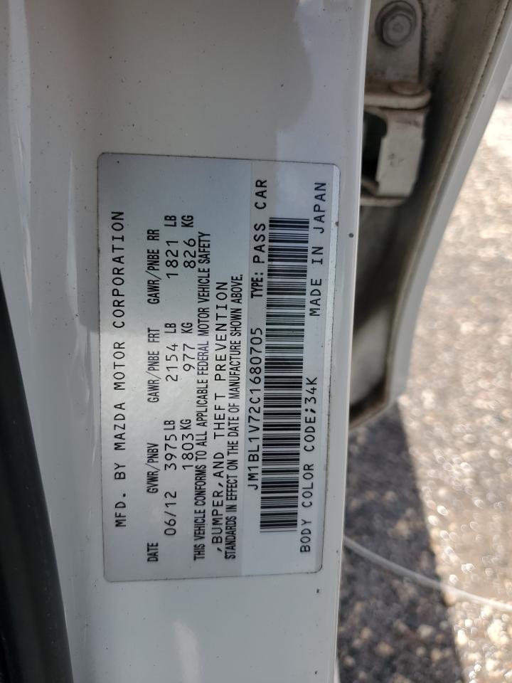 2012 Mazda 3 I VIN: JM1BL1V72C1680705 Lot: 67397595