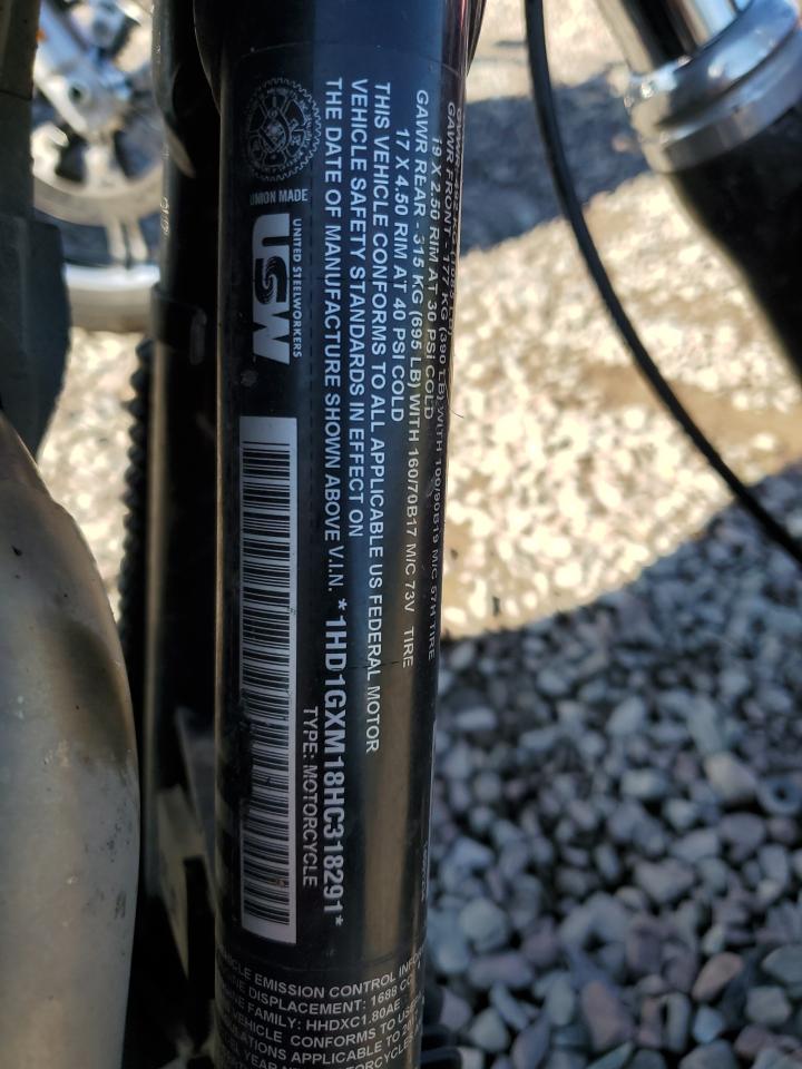 2017 Harley-Davidson Fxdb Dyna Street Bob VIN: 1HD1GXM18HC318291 Lot: 70172625