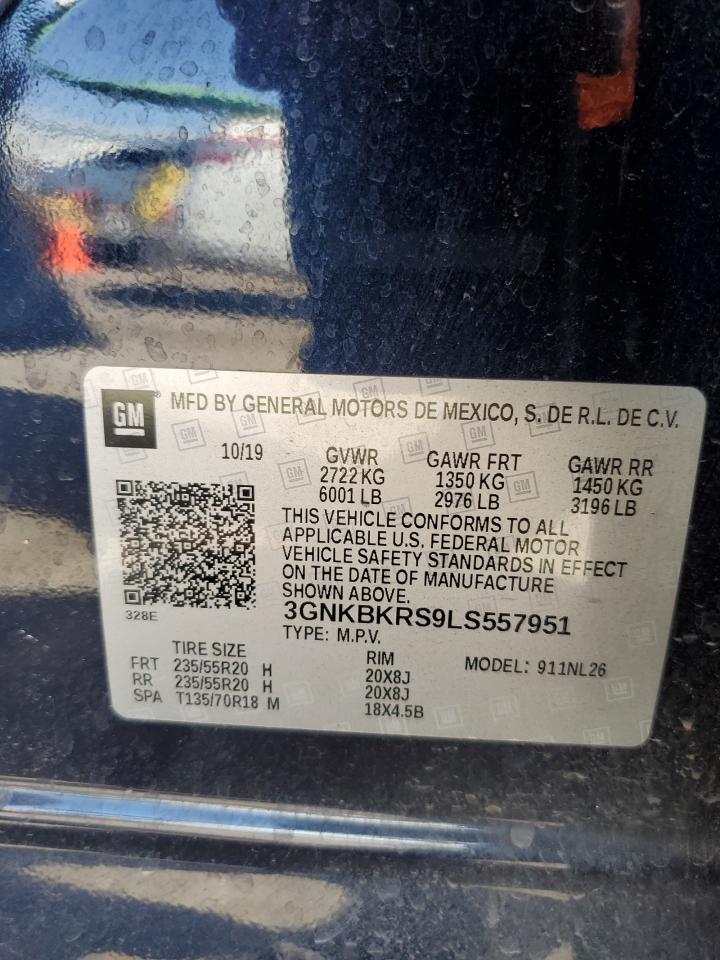 2020 Chevrolet Blazer Rs VIN: 3GNKBKRS9LS557951 Lot: 67598585