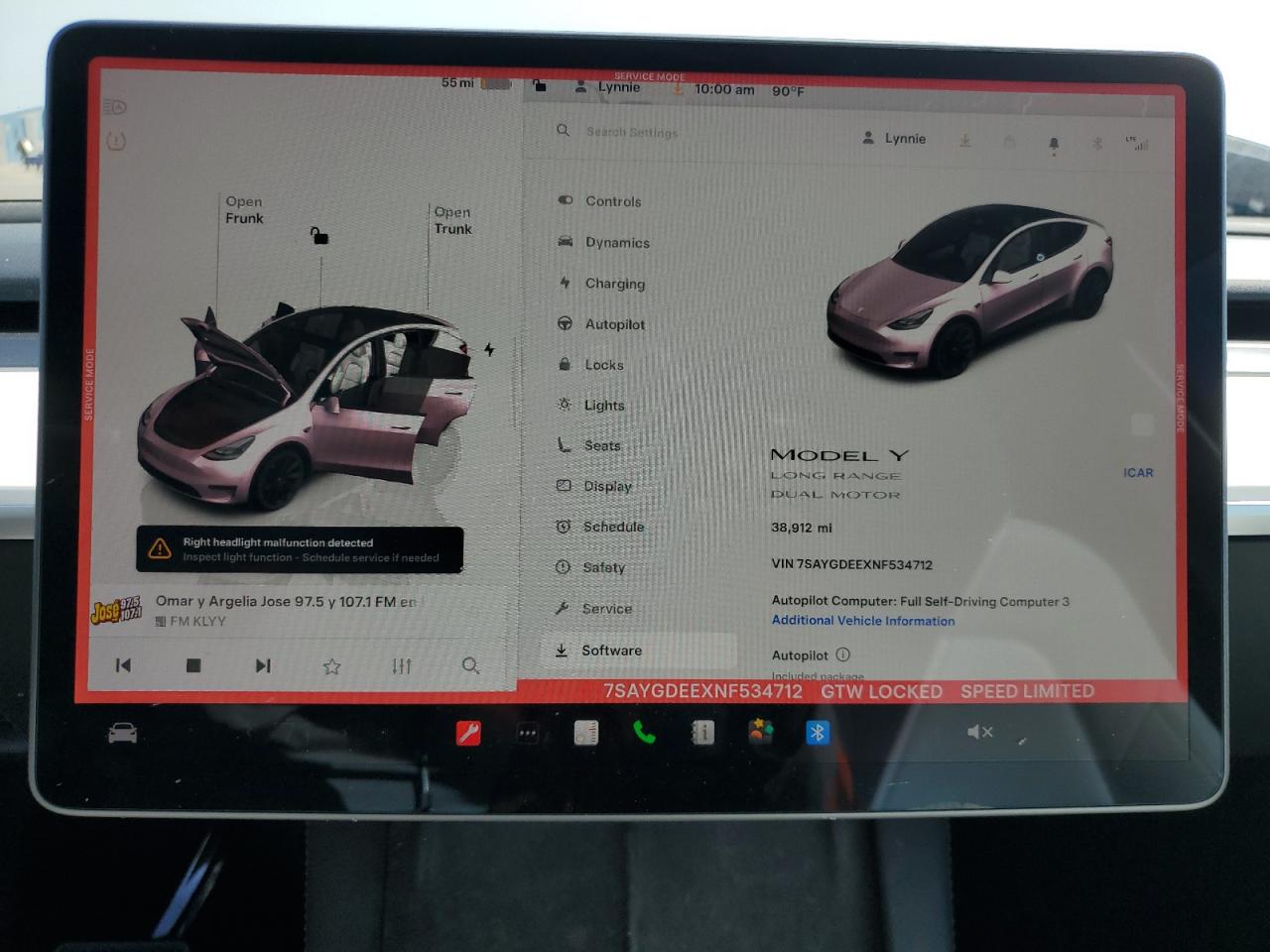 2022 Tesla Model Y VIN: 7SAYGDEEXNF534712 Lot: 68336125