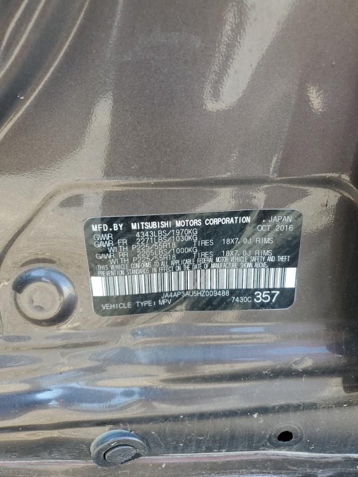 2017 Mitsubishi Outlander Sport Es VIN: JA4AP3AU5HZ009488 Lot: 69171725