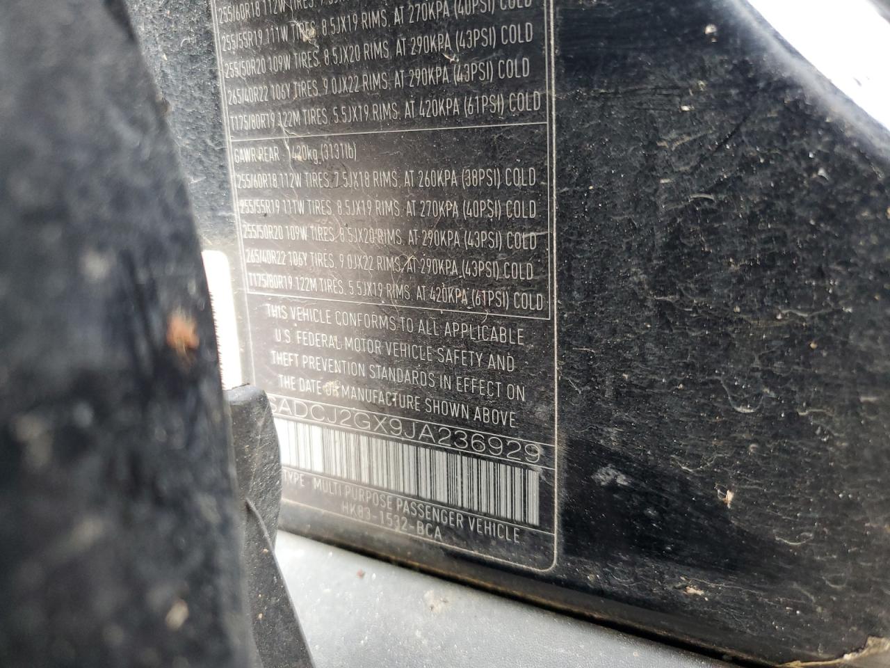 2018 Jaguar F-Pace Premium VIN: SADCJ2GX9JA236929 Lot: 69220925