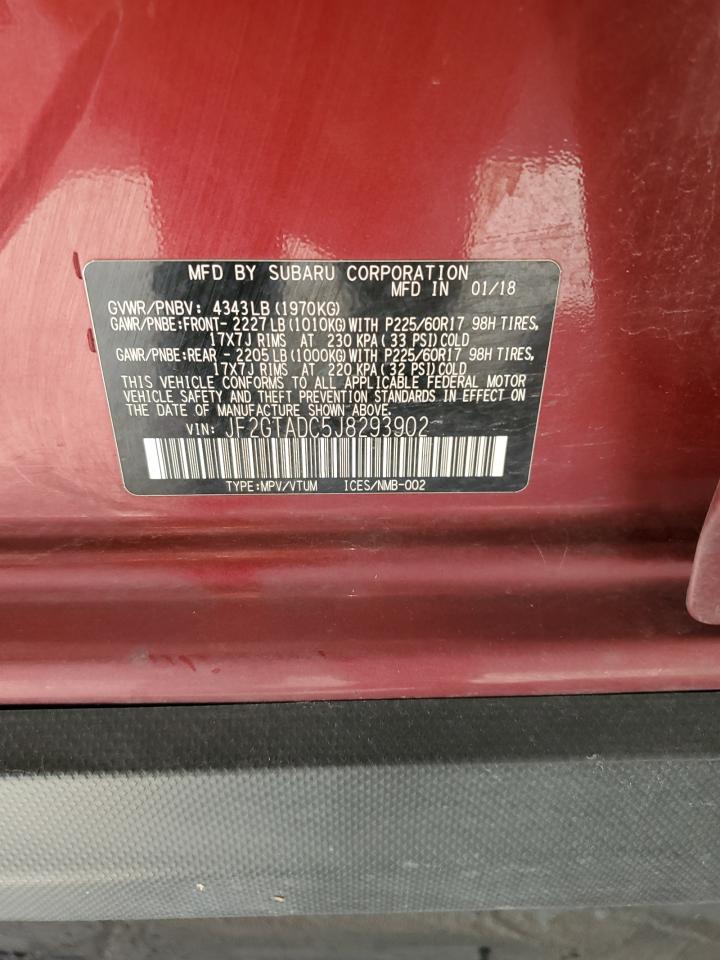 2018 Subaru Crosstrek Premium VIN: JF2GTADC5J8293902 Lot: 68468415