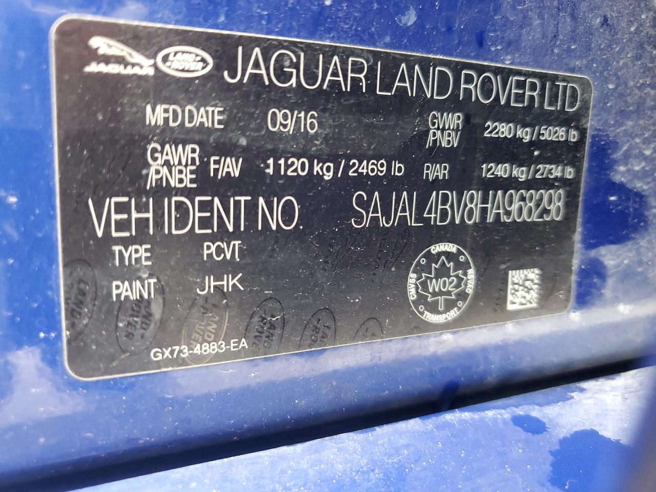 2017 Jaguar Xe R - Sport VIN: SAJAL4BV8HA968298 Lot: 70006885