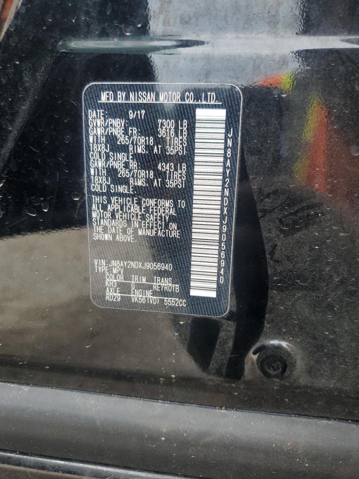 2018 Nissan Armada Sv VIN: JN8AY2NDXJ9056940 Lot: 68174735