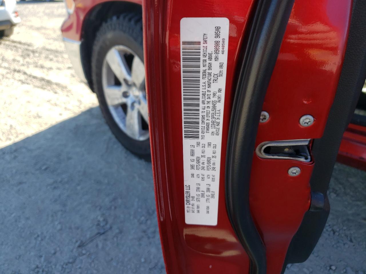 2009 Dodge Ram 1500 VIN: 1D3HB13P59J500455 Lot: 67968605