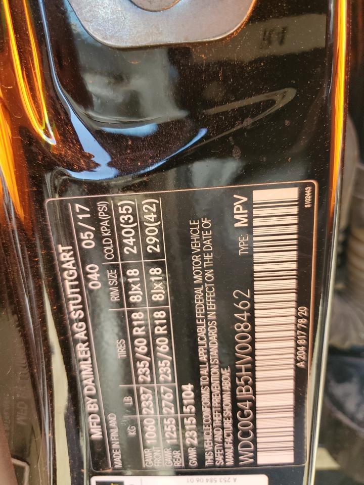 2017 Mercedes-Benz Glc 300 VIN: WDC0G4JB5HV008462 Lot: 67431885