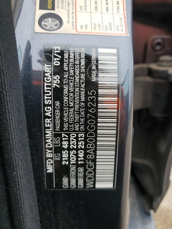 2013 Mercedes-Benz C 300 4Matic VIN: WDDGF8AB0DG076235 Lot: 69296435