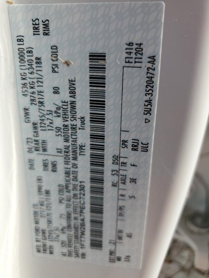 2023 Ford F250 Super Duty VIN: 1FT7W2BA7PEC72301 Lot: 69888305