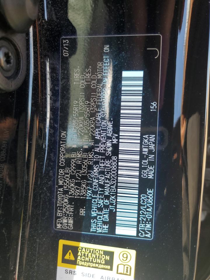 2013 Lexus Rx 350 VIN: JTJZK1BA3D2008808 Lot: 70443065