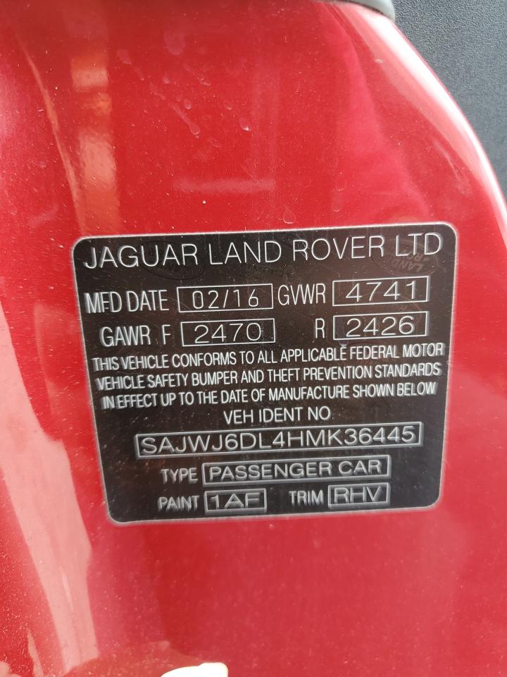 2017 Jaguar F-Type R VIN: SAJWJ6DL4HMK36445 Lot: 69801185