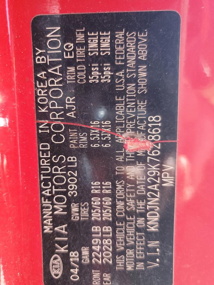 2019 Kia Soul VIN: KNDJN2A29K7628618 Lot: 70441805