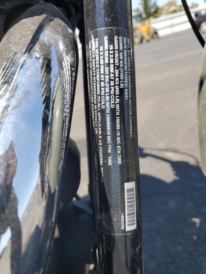 2021 Harley-Davidson Fxbbs VIN: 1HD1YYK22MB035125 Lot: 68995635