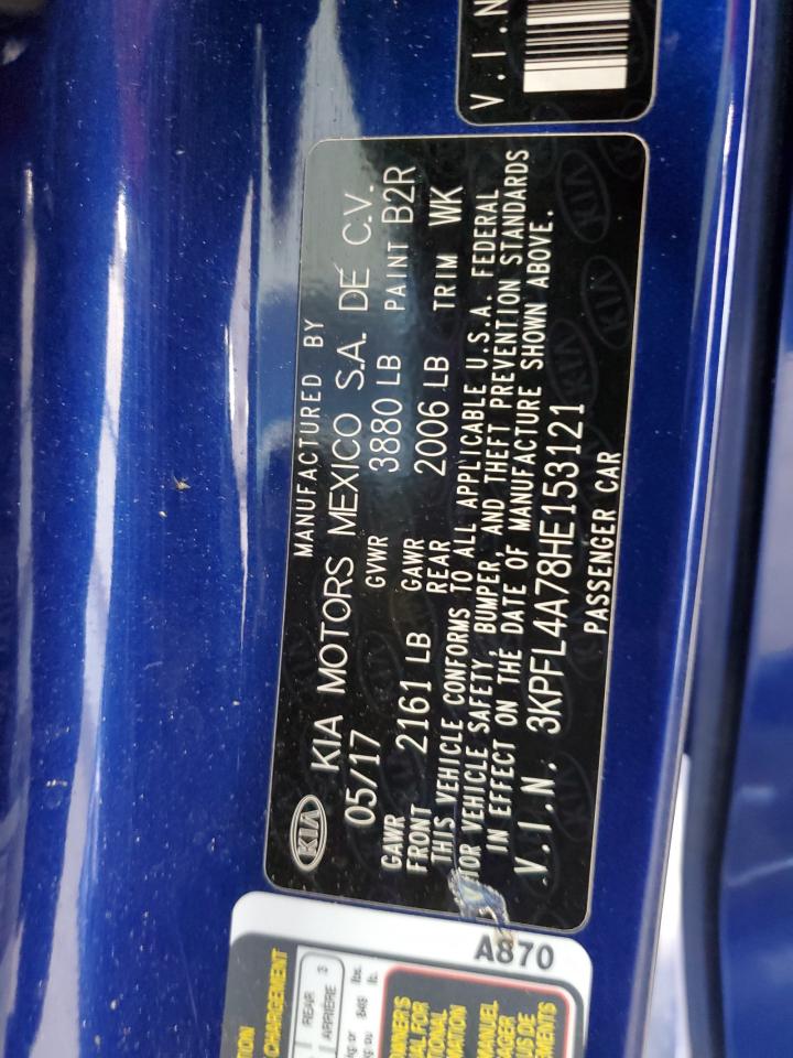 2017 Kia Forte Lx VIN: 3KPFL4A78HE153121 Lot: 69681215