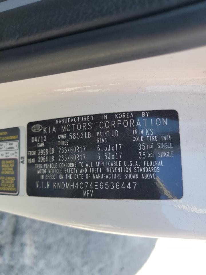 2014 Kia Sedona Ex VIN: KNDMH4C74E6536447 Lot: 70492485