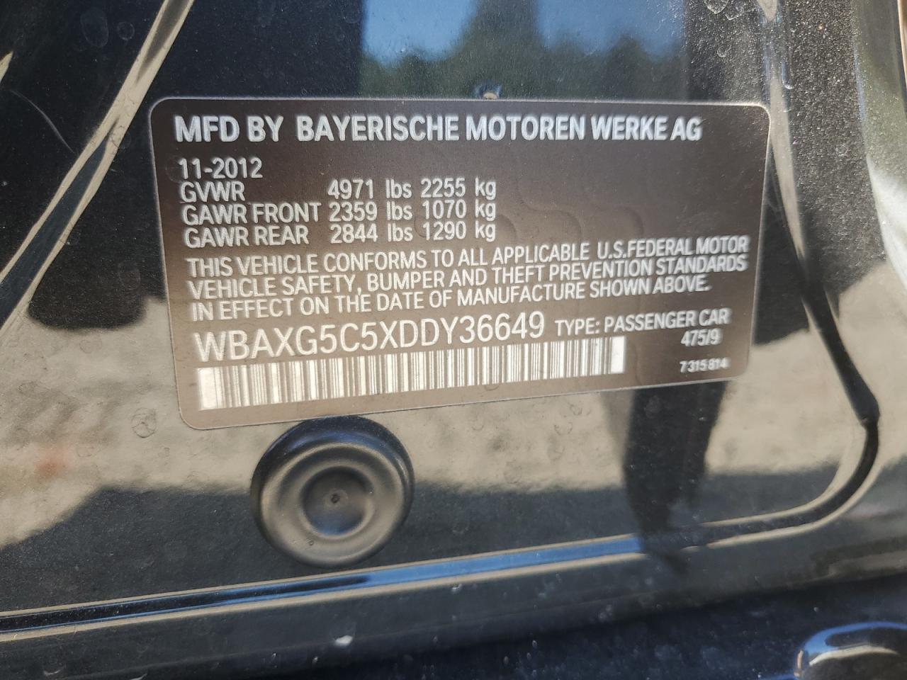 2013 BMW 528 I VIN: WBAXG5C5XDDY36649 Lot: 70353685