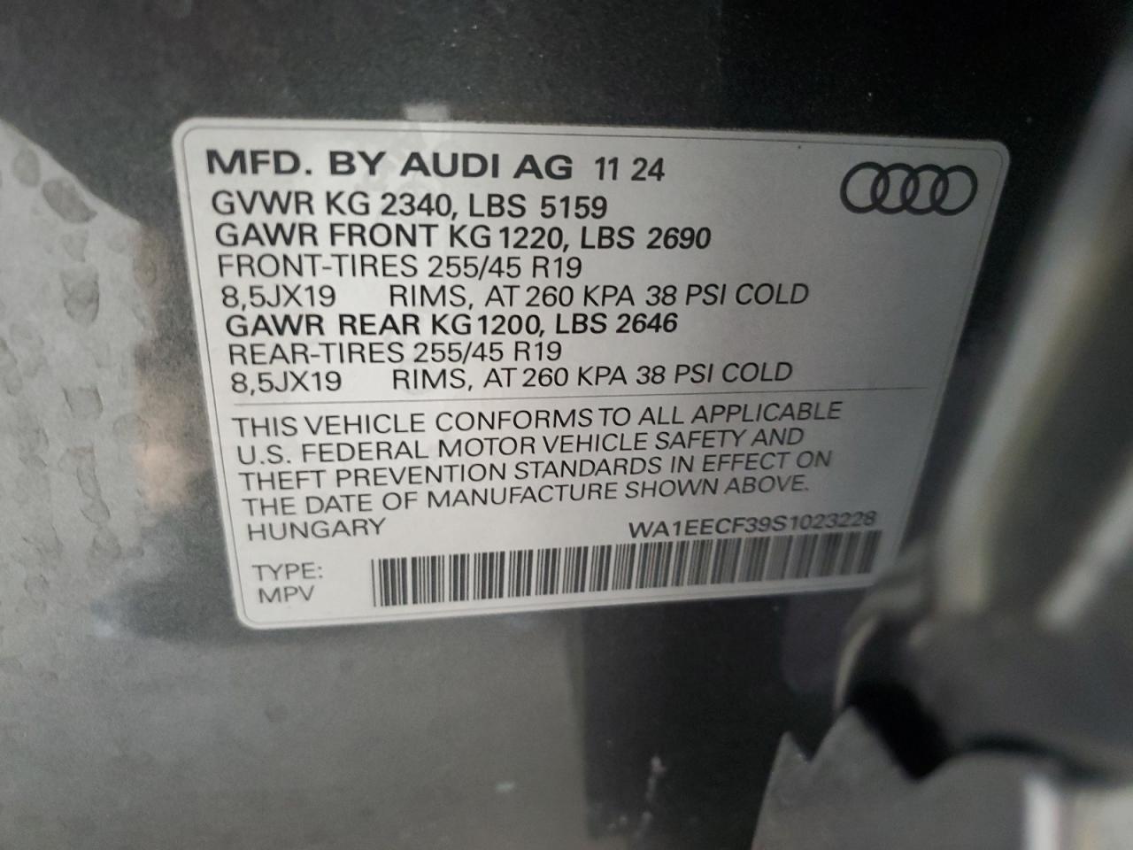 2025 Audi Q3 Premium Plus S Line 45 VIN: WA1EECF39S1023228 Lot: 67746085