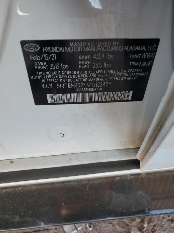 2021 Hyundai Sonata Limited VIN: 5NPEH4J24MH122424 Lot: 67457715