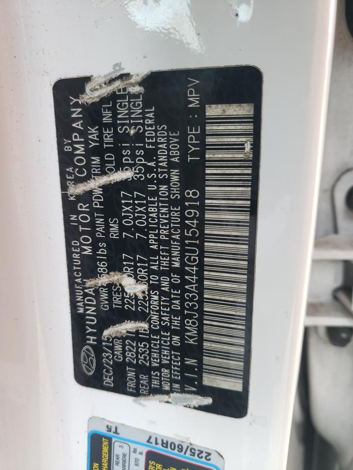 2016 Hyundai Tucson Limited VIN: KM8J33A44GU154918 Lot: 70455955