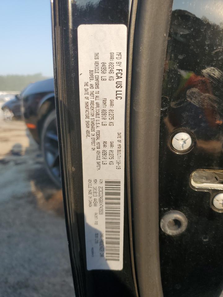 2019 Dodge Challenger Sxt VIN: 2C3CDZAG6KH743928 Lot: 68006045