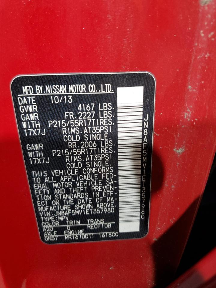2014 Nissan Juke S VIN: JN8AF5MV1ET357980 Lot: 68346345