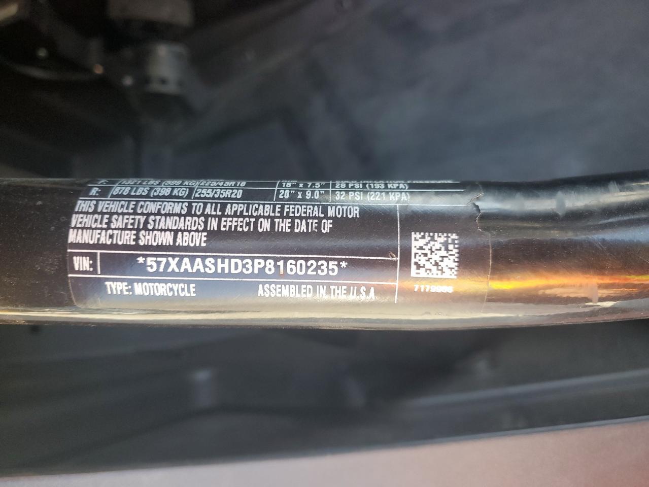 2023 Polaris Slingshot S VIN: 57XAASHD3P8160235 Lot: 67475705