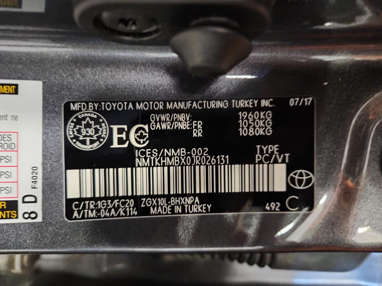 2018 Toyota C-Hr Xle VIN: NMTKHMBX0JR026131 Lot: 70367475