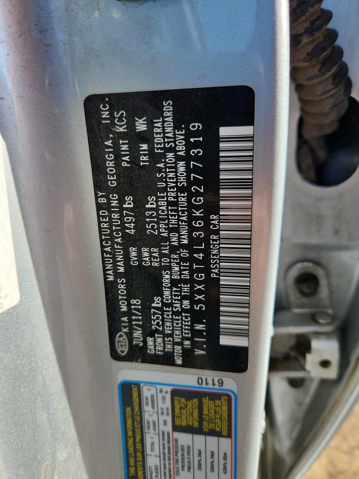 2019 Kia Optima Lx VIN: 5XXGT4L36KG277319 Lot: 69207665