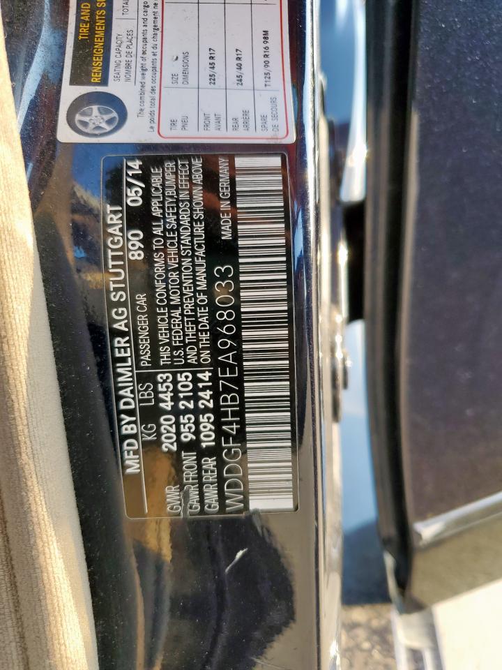 2014 Mercedes-Benz C 250 VIN: WDDGF4HB7EA968033 Lot: 68288145