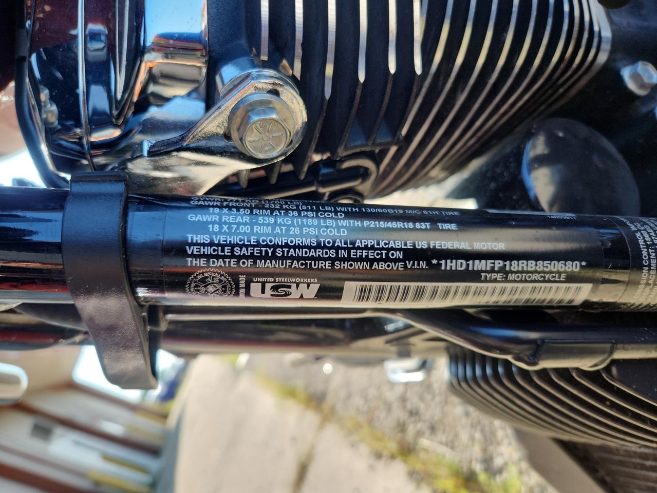 2024 Harley-Davidson Fltrt VIN: 1HD1MFP18RB850680 Lot: 67616295