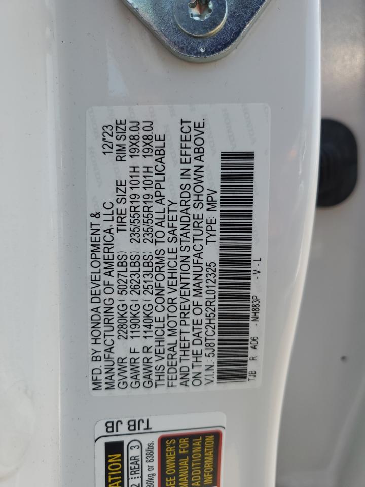 2024 Acura Rdx Technology VIN: 5J8TC2H52RL012325 Lot: 67447535