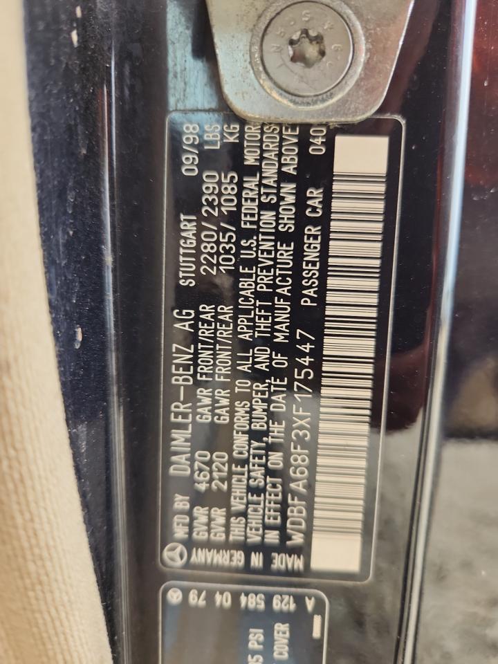 1999 Mercedes-Benz Sl 500 VIN: WDBFA68F3XF175447 Lot: 70901895