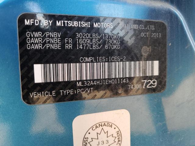 2014 MITSUBISHI MIRAGE ES  