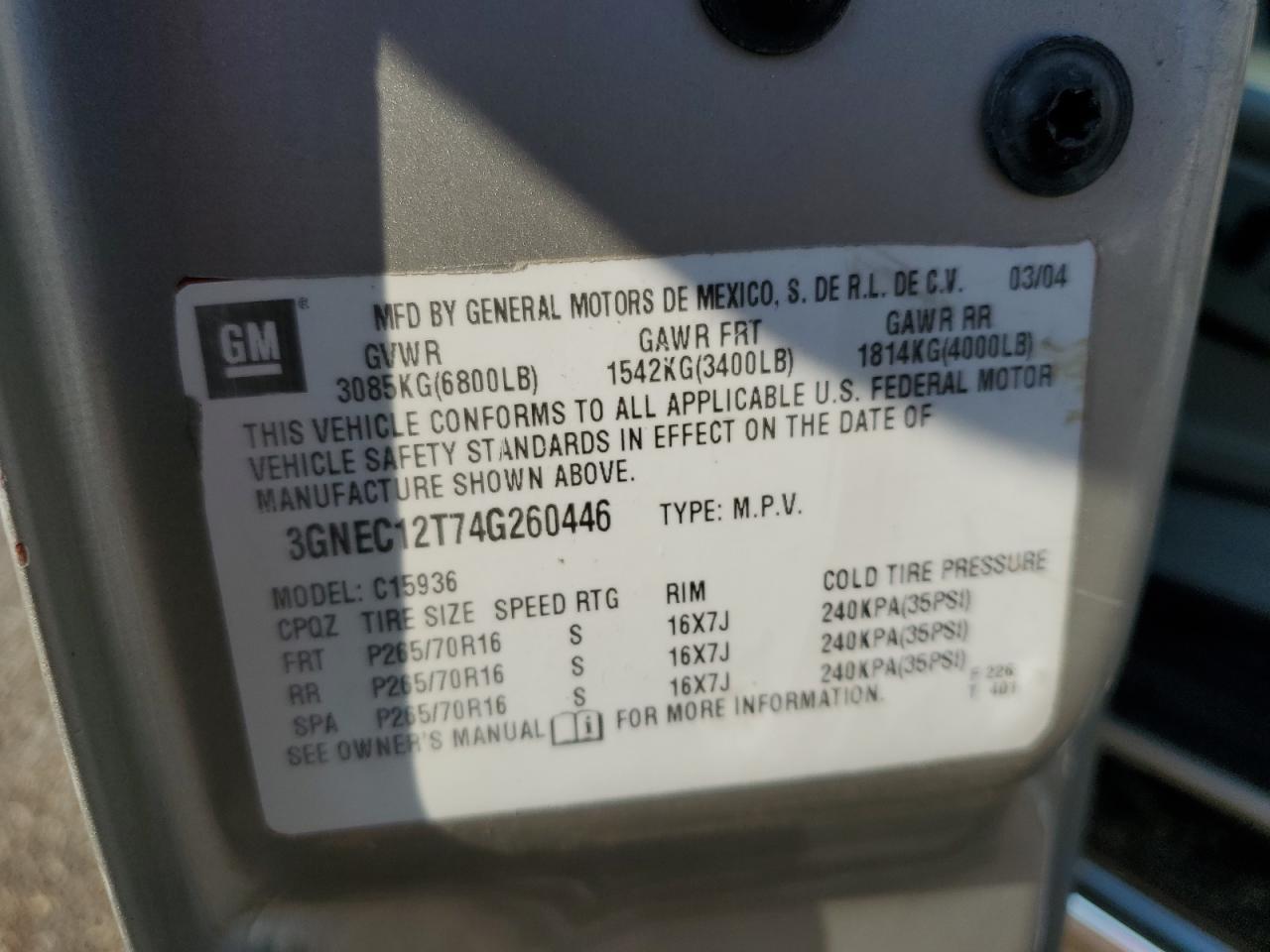 2005 Chevrolet Avalanche K1500 VIN: 3GNEK12Z55G177607 Lot: 69359135